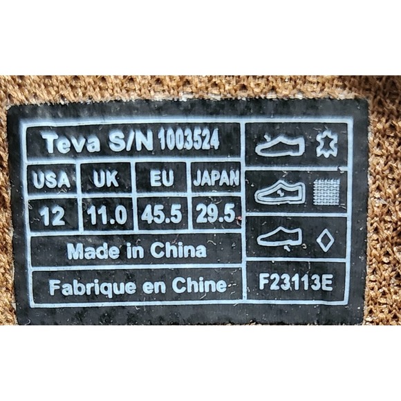 Teva Mens Cedar Canyon Waxed Brown Leather Lace Up Boots Size 12 - Picture 3 of 6